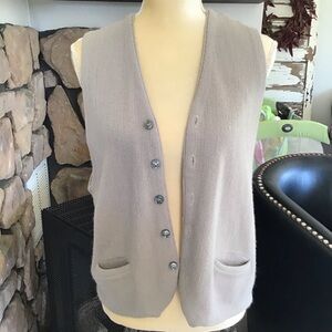 Vintage Knit Sweater Vest Grandpa Granny Chic Boho